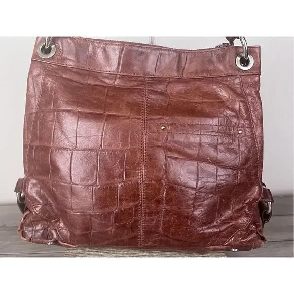 B. Makowsky Genuine Leather Hobo Studded Hobo Shoulder Bag - Picture 7 of 16